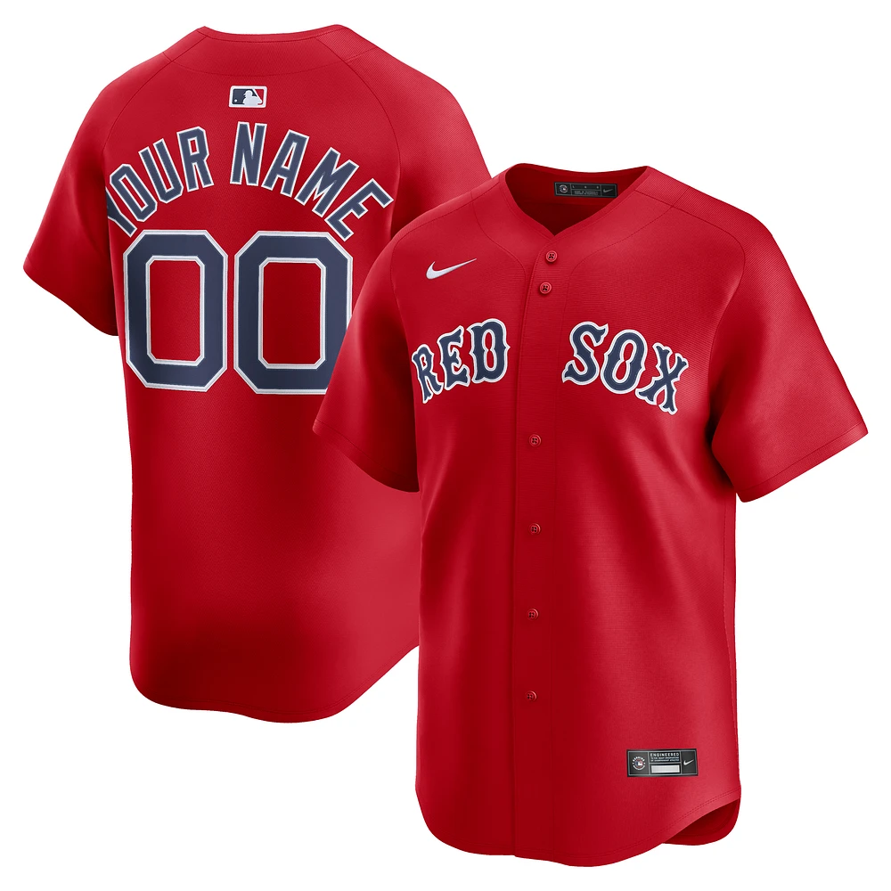 Men's Nike Red Boston Red Sox Alternate Limited Custom Jersey