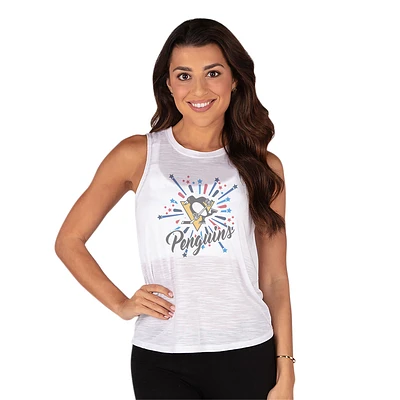 Women's Concepts Sport White Pittsburgh Penguins Infuse Knit Tank Top