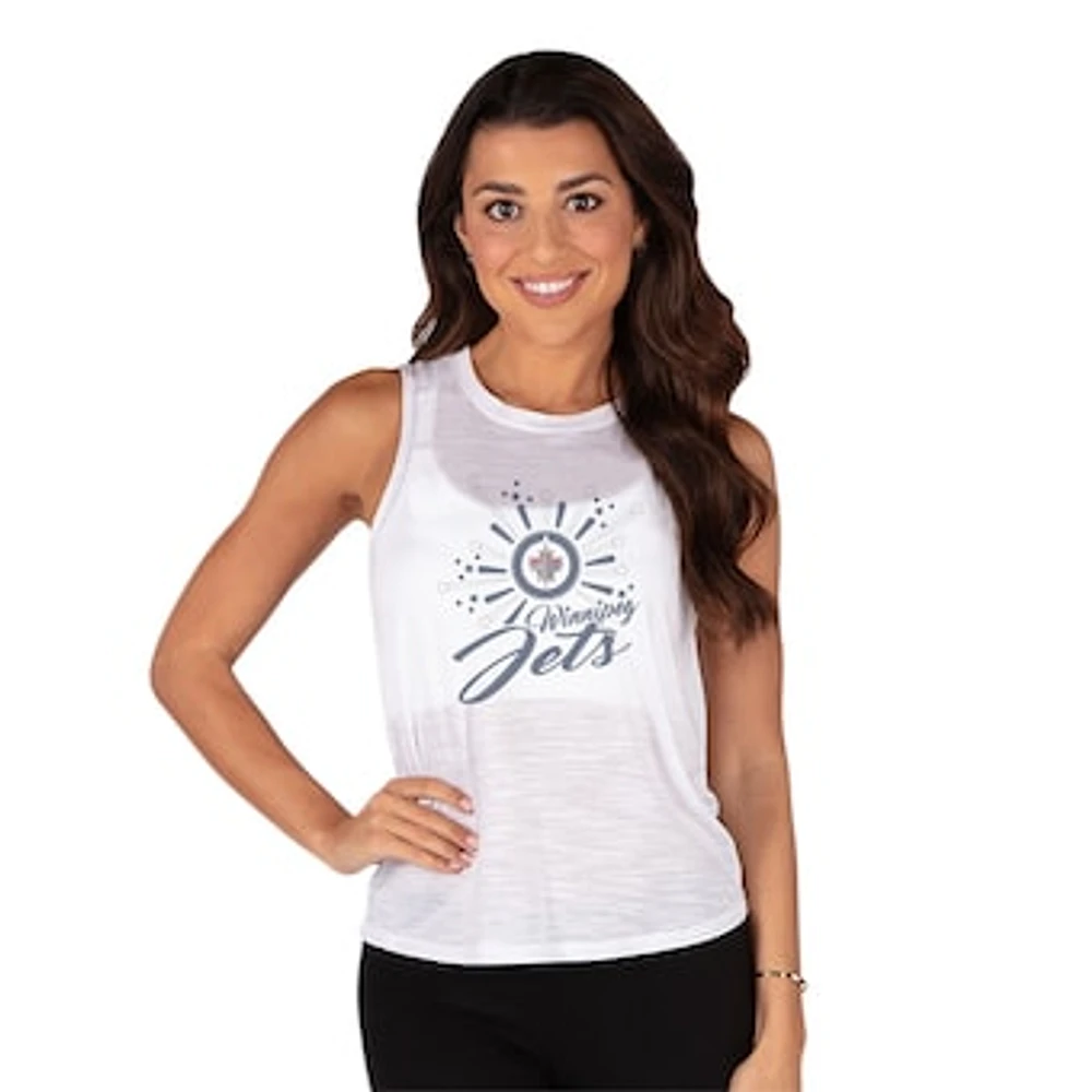 Women's Concepts Sport White Winnipeg Jets Infuse Knit Tank Top