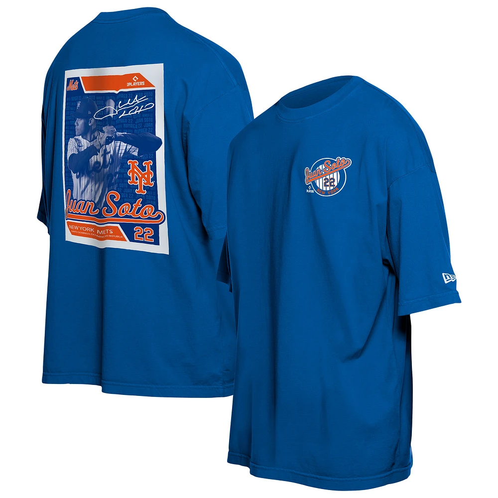 Men's New Era Juan Soto Blue York Mets Card Player T-Shirt