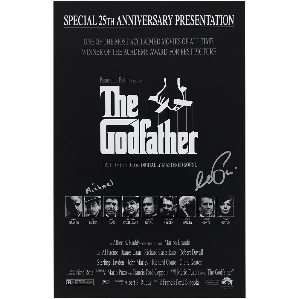Al Pacino The Godfather Autographed 11" x 17" Mini Movie Poster with "Michael" Inscription
