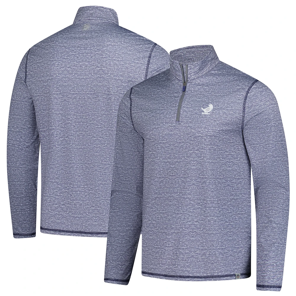 Men's Flag & Anthem Heather Navy New York Golf Club Johnston Quarter-Zip Pullover