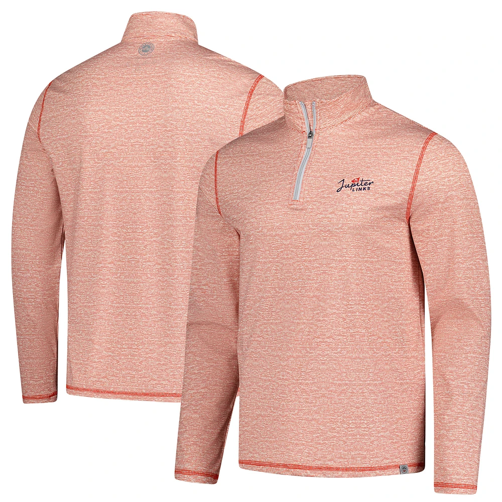 Men's Flag & Anthem Heather Red Jupiter Links Golf Club Johnston Quarter-Zip Pullover