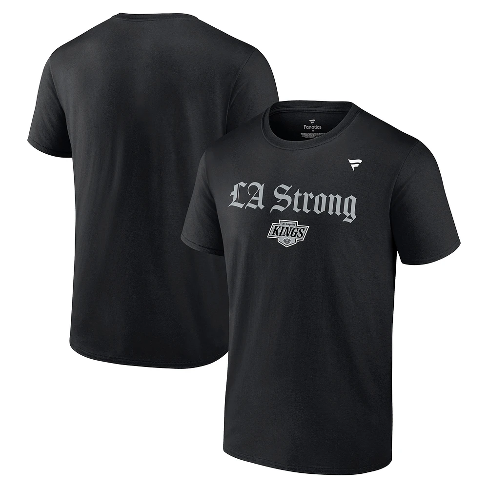 Unisex Fanatics Black Los Angeles Kings LA Strong T-Shirt