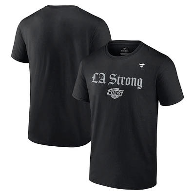 Unisex Fanatics Black Los Angeles Kings LA Strong T-Shirt