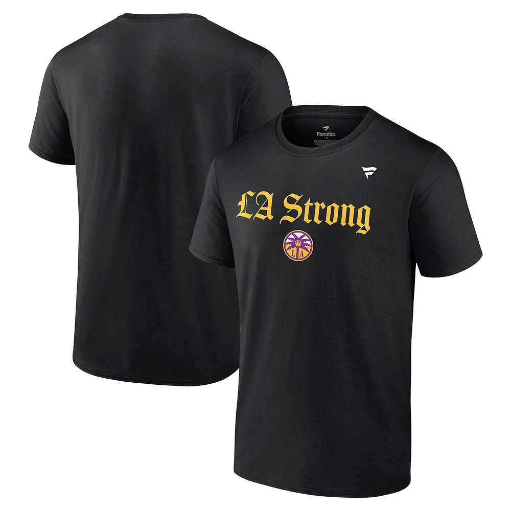 Unisex Fanatics Black Los Angeles Sparks LA Strong T-Shirt