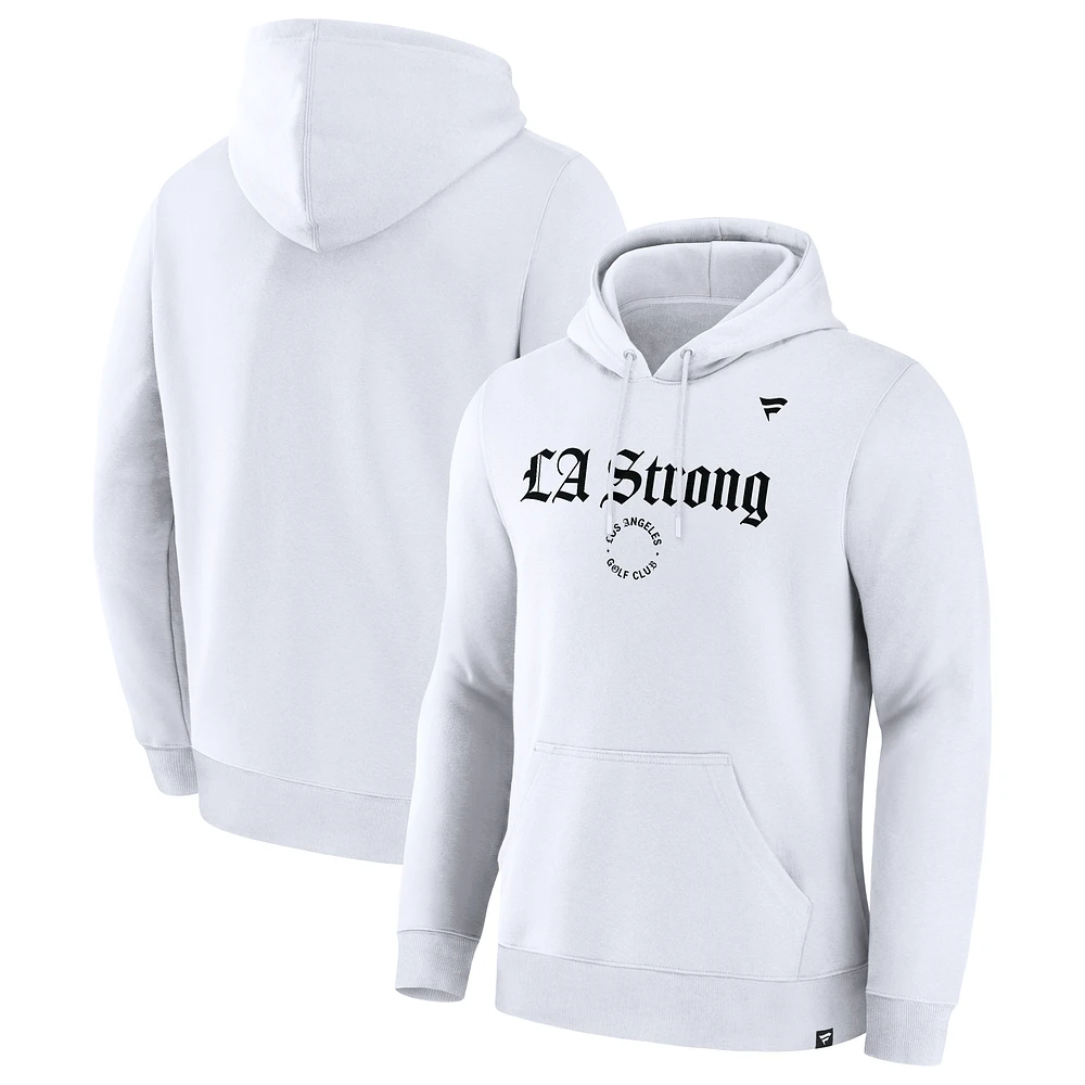 Unisex Fanatics White Los Angeles Golf Club LA Strong Premium Fleece Pullover Hoodie