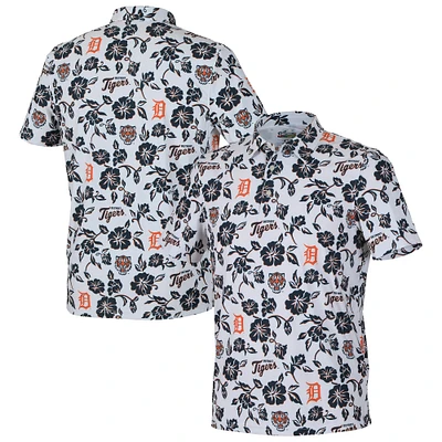 Men's Reyn Spooner White Detroit Tigers Pua Performance Polo