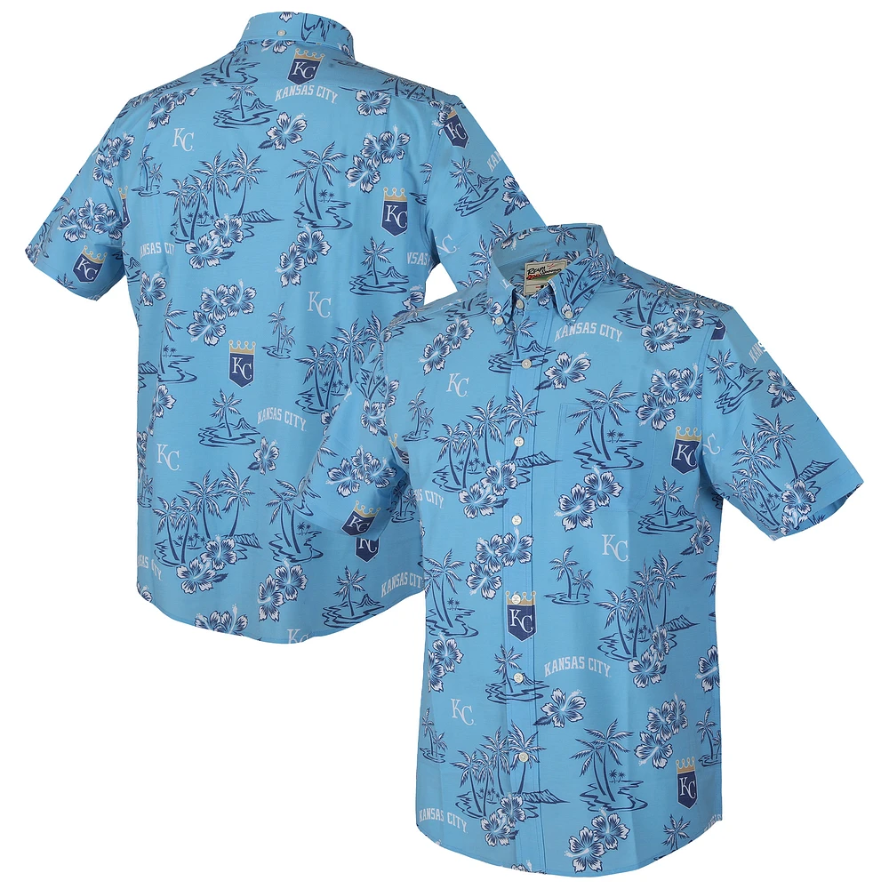 Men's Reyn Spooner Light Blue Kansas City Royals Kekai Performance Button-Up Top