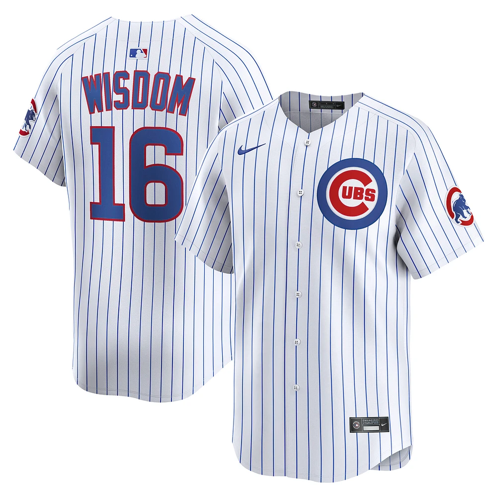 Men's Nike Patrick Wisdom White Chicago Cubs Home Limited Player Jersey