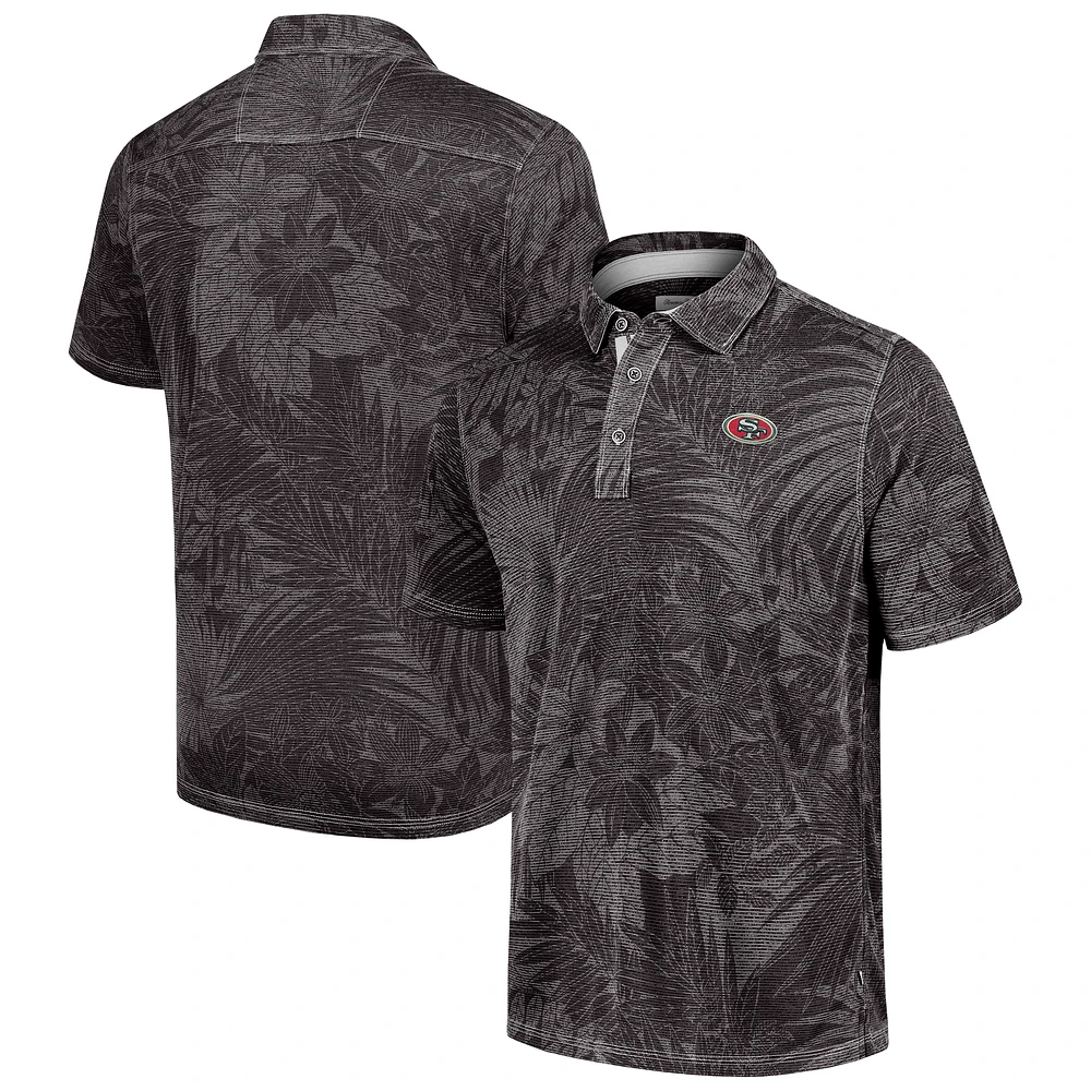 Men's Tommy Bahama Black San Francisco 49ers Sport Santiago Paradise Polo