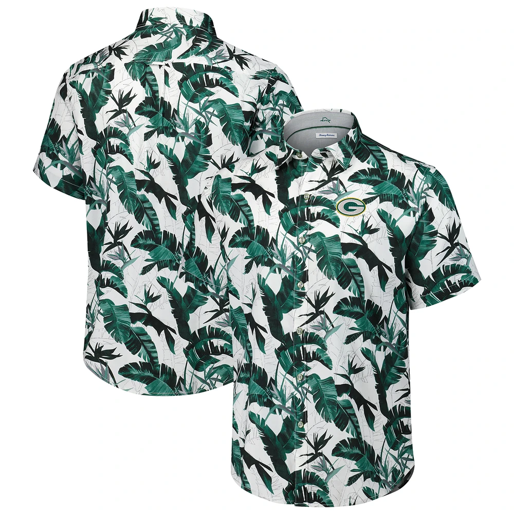 Men's Tommy Bahama Green Bay Packers Sunnyvale Blooms Camp Button-Up Shirt