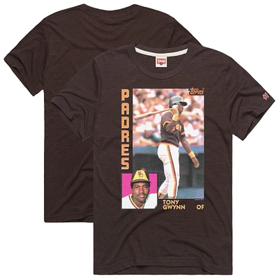 Men's Homage Tony Gwynn Brown San Diego Padres 1984 Topps Baseball Card Player T-Shirt