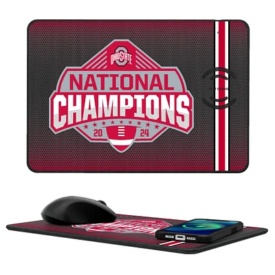 Keyscaper Ohio State Buckeyes College Football Playoff 2024 National Champions Wireless Charger & Mouse Pad