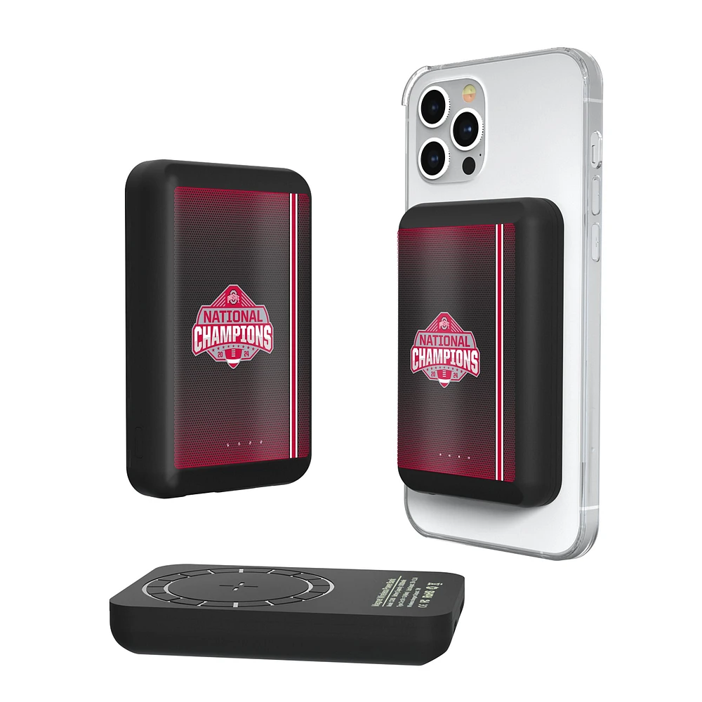 Keyscaper Ohio State Buckeyes College Football Playoff 2024 National Champions Wireless Magnetic Power Bank