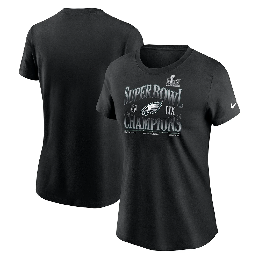 Women's Nike Black Philadelphia Eagles Super Bowl LIX Champions '90s T-Shirt