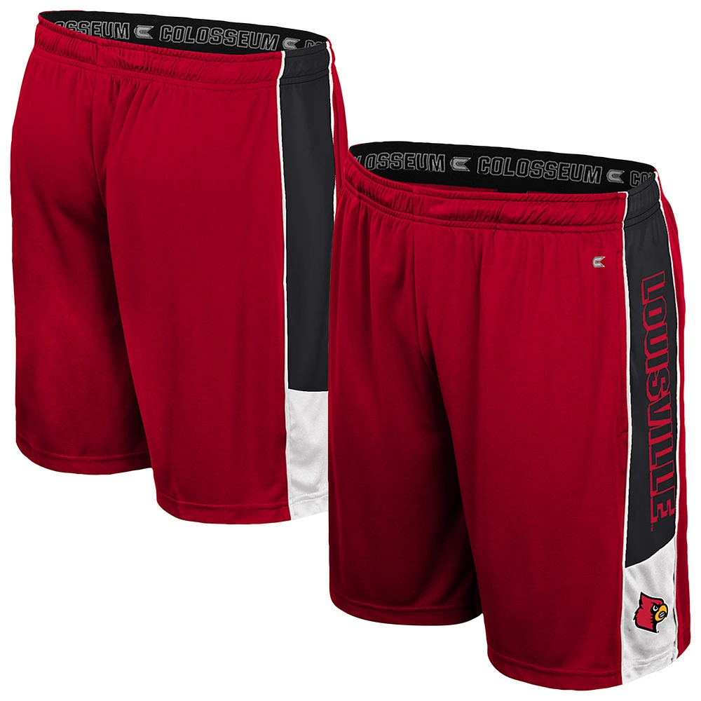 Men's Colosseum Red Louisville Cardinals Quantum Shorts
