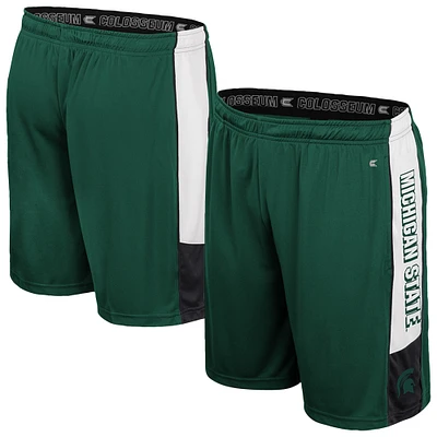 Men's Colosseum Green Michigan State Spartans Quantum Shorts