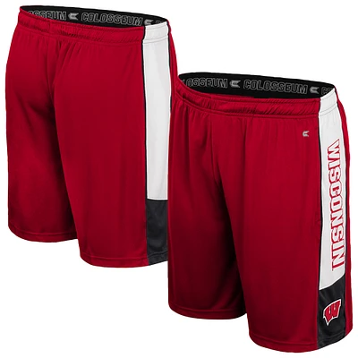 Men's Colosseum Red Wisconsin Badgers Quantum Shorts