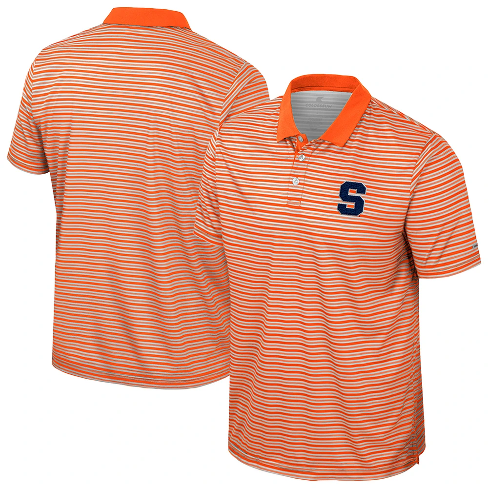 Men's Colosseum Orange Syracuse Orange Striped Polo