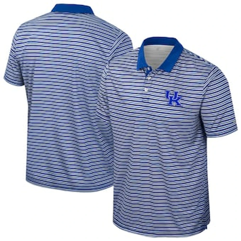 Men's Colosseum Royal Kentucky Wildcats Striped Polo