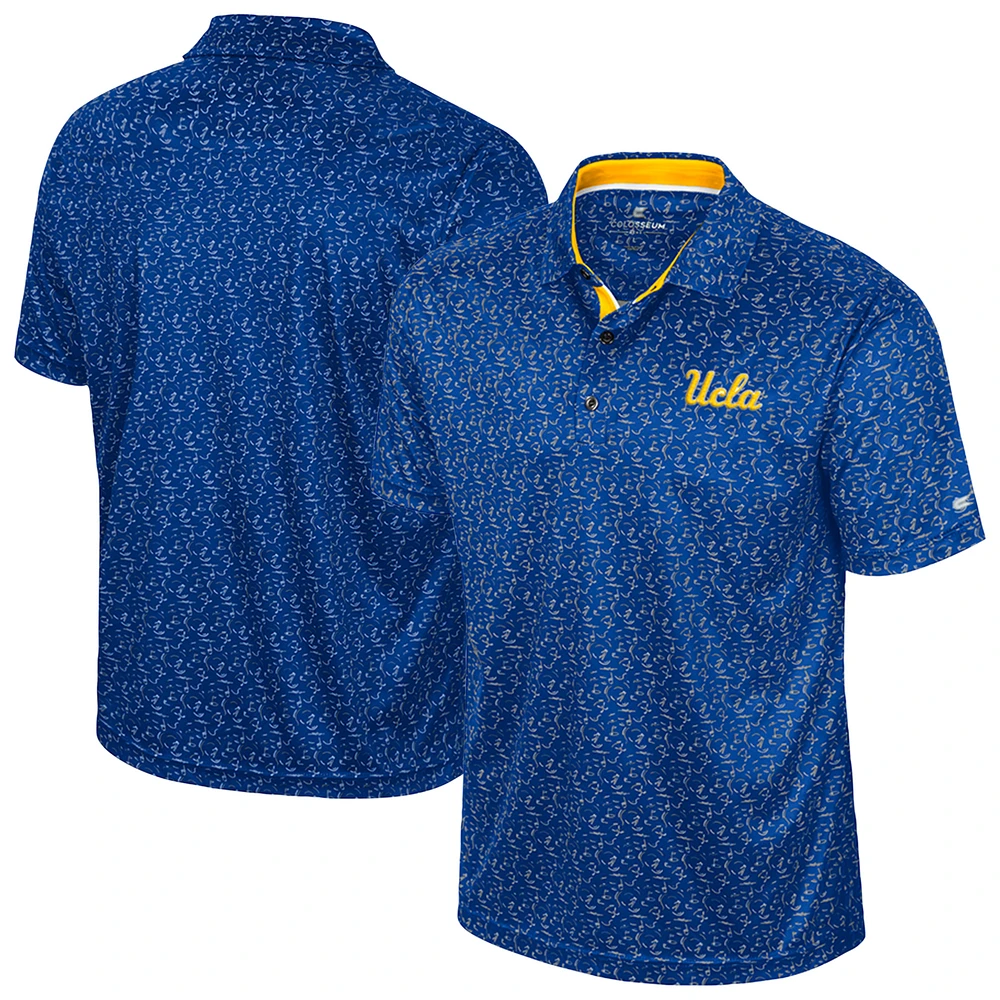 Men's Colosseum Royal UCLA Bruins Sublimated Golf Polo