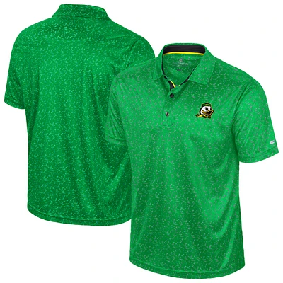 Men's Colosseum Green Oregon Ducks Sublimated Golf Polo