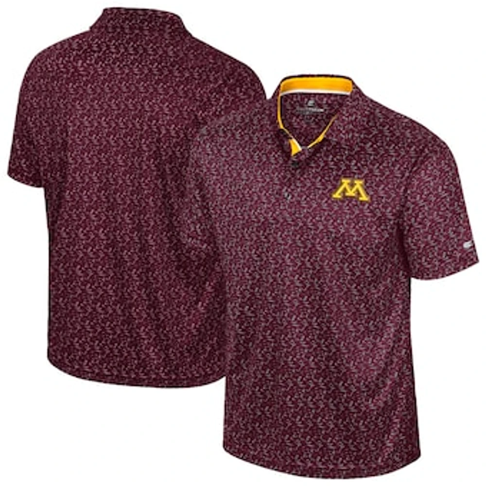 Men's Colosseum Maroon Minnesota Golden Gophers Sublimated Golf Polo