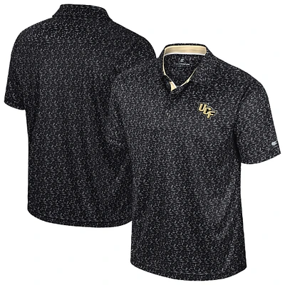 Men's Colosseum Black UCF Knights Sublimated Golf Polo