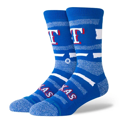 Unisex Stance Texas Rangers Squeeze Tri-Blend Knit Crew Socks