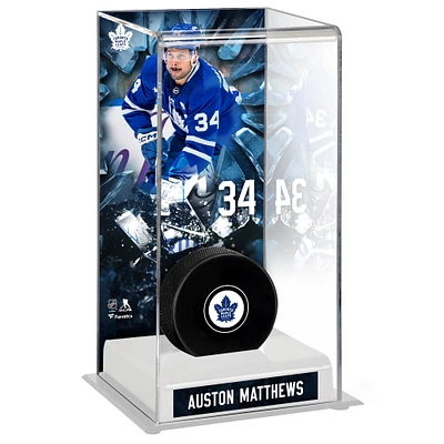 Auston Matthews Toronto Maple Leafs Deluxe Tall Hockey Puck Case