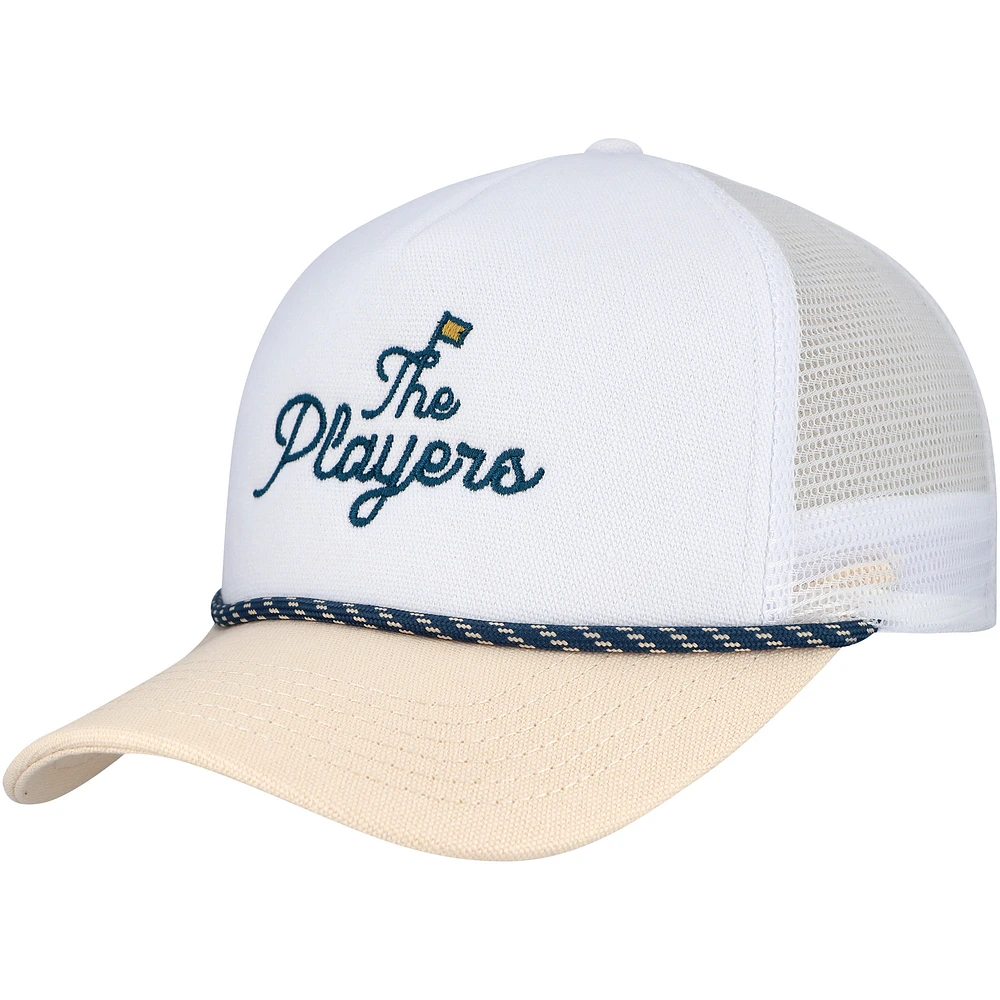 Men's Barstool Golf White/Tan THE PLAYERS Nailhead Canvas Rope Adjustable Hat