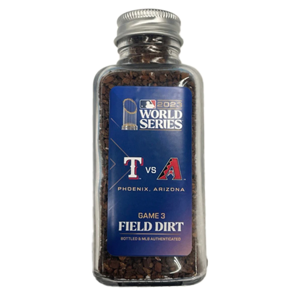 Texas Rangers vs. Arizona Diamondbacks 2023 World Series Game Game-Used Dirt Jar