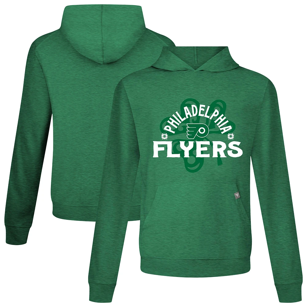 Men's Levelwear Kelly Green Philadelphia Flyers St. Patrick's Day Relay Shamrock Pullover Hoodie