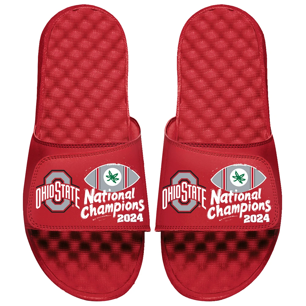 Unisex ISlide Scarlet Ohio State Buckeyes College Football Playoff 2024 National Champions Slide Sandals