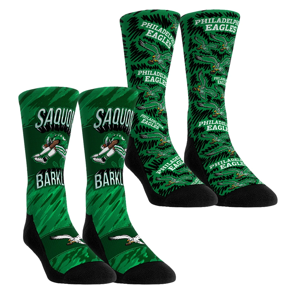 Youth Rock Em Socks Saquon Barkley Philadelphia Eagles 2-Pack Reverse Hurdle Crew Socks Set
