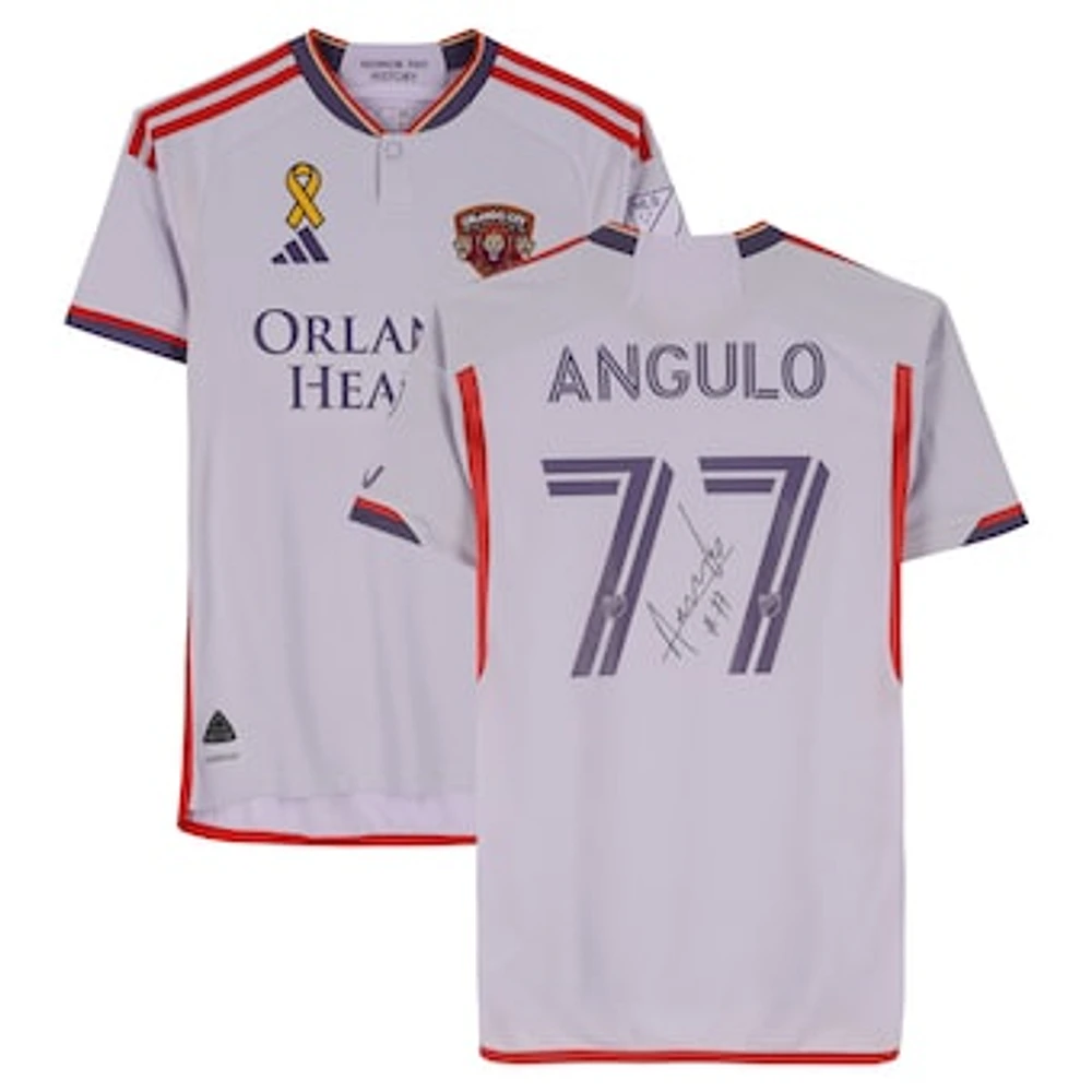 Ivan Angulo Orlando City SC Autographed Match-Used #77 Light Purple adidas Jersey from the 2024 MLS Season - Size S