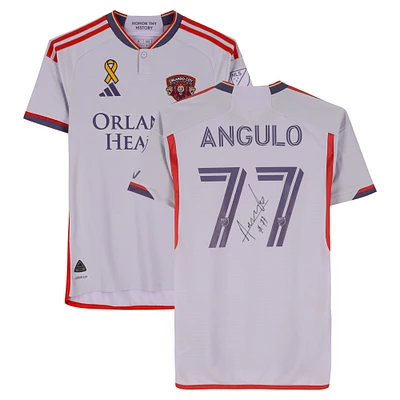 Ivan Angulo Orlando City SC Autographed Match-Used #77 Light Purple adidas Jersey from the 2024 MLS Season - Size S
