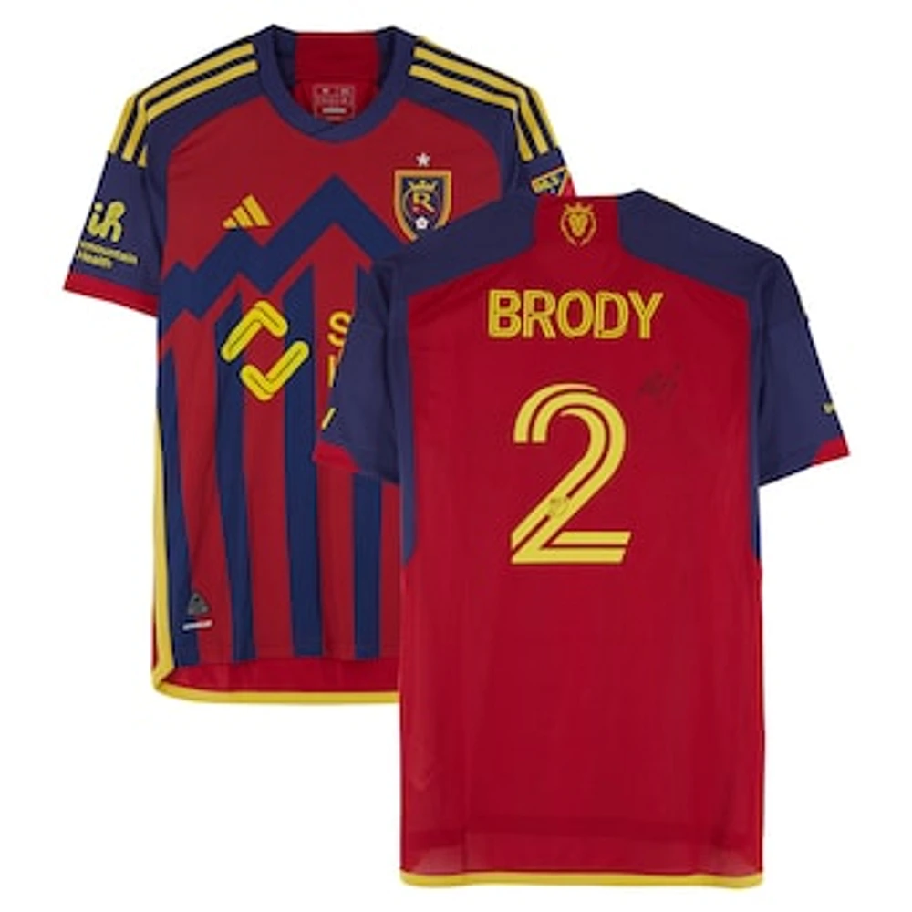 Andrew Brody Real Salt Lake Autographed Match-Used #2 Red adidas Jersey from the 2024 MLS Season - Size S