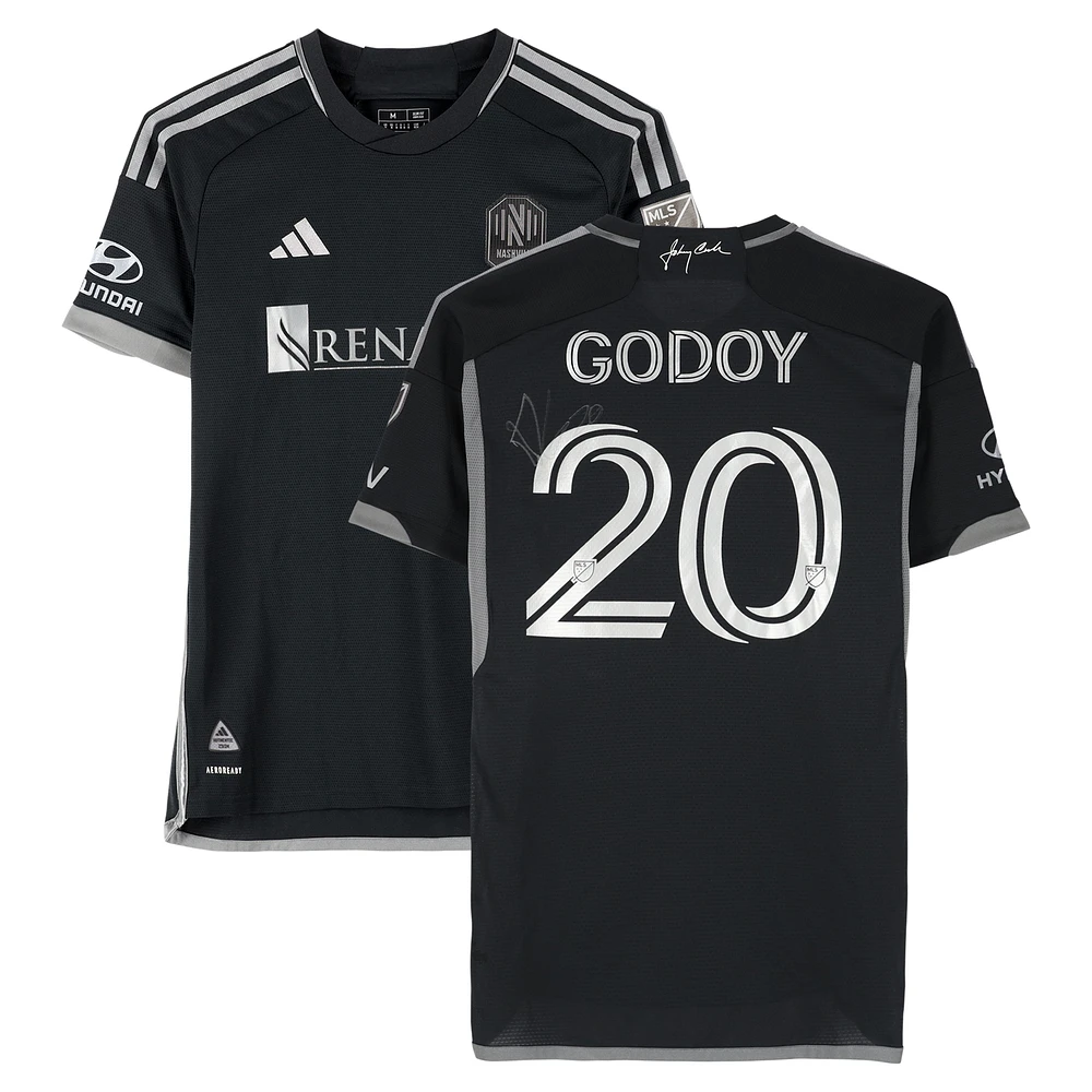Anibal Godoy Nashville SC Autographed Match-Used #20 Black adidas Jersey from the 2024 MLS Season - Size M