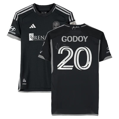 Anibal Godoy Nashville SC Autographed Match-Used #20 Black adidas Jersey from the 2024 MLS Season - Size M