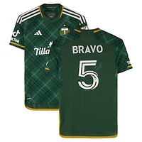Claudio Bravo Portland Timbers Autographed Match-Used #5 Green adidas Jersey from the 2024 MLS Season - Size S