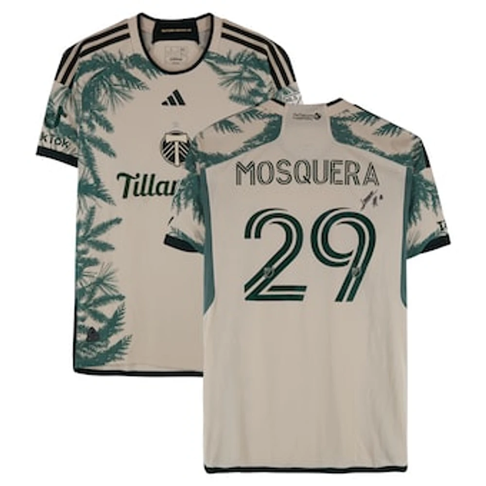 Juan Mosquera Portland Timbers Autographed Match-Used #29 Tan adidas Jersey from the 2024 MLS Season - Size L
