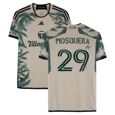 Juan Mosquera Portland Timbers Autographed Match-Used #29 Tan adidas Jersey from the 2024 MLS Season - Size L