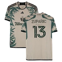 Dario Zuparic Portland Timbers Autographed Match-Used #13 Tan adidas Jersey from the 2024 MLS Season - Size L