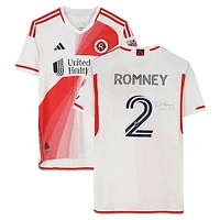 Dave Romney New England Revolution Autographed Match-Used #2 White adidas Jersey from the 2024 MLS Season - Size L