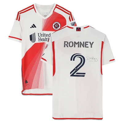 Dave Romney New England Revolution Autographed Match-Used #2 White adidas Jersey from the 2024 MLS Season - Size L