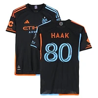 Justin Haak New York City FC Autographed Match-Used #80 Black adidas Jersey from the 2024 MLS Season - Size M