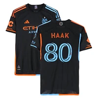 Justin Haak New York City FC Autographed Match-Used #80 Black adidas Jersey from the 2024 MLS Season - Size M