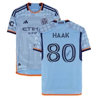 Justin Haak New York City FC Autographed Match-Used #80 Sky Blue adidas Jersey from the 2024 MLS Season - Size M